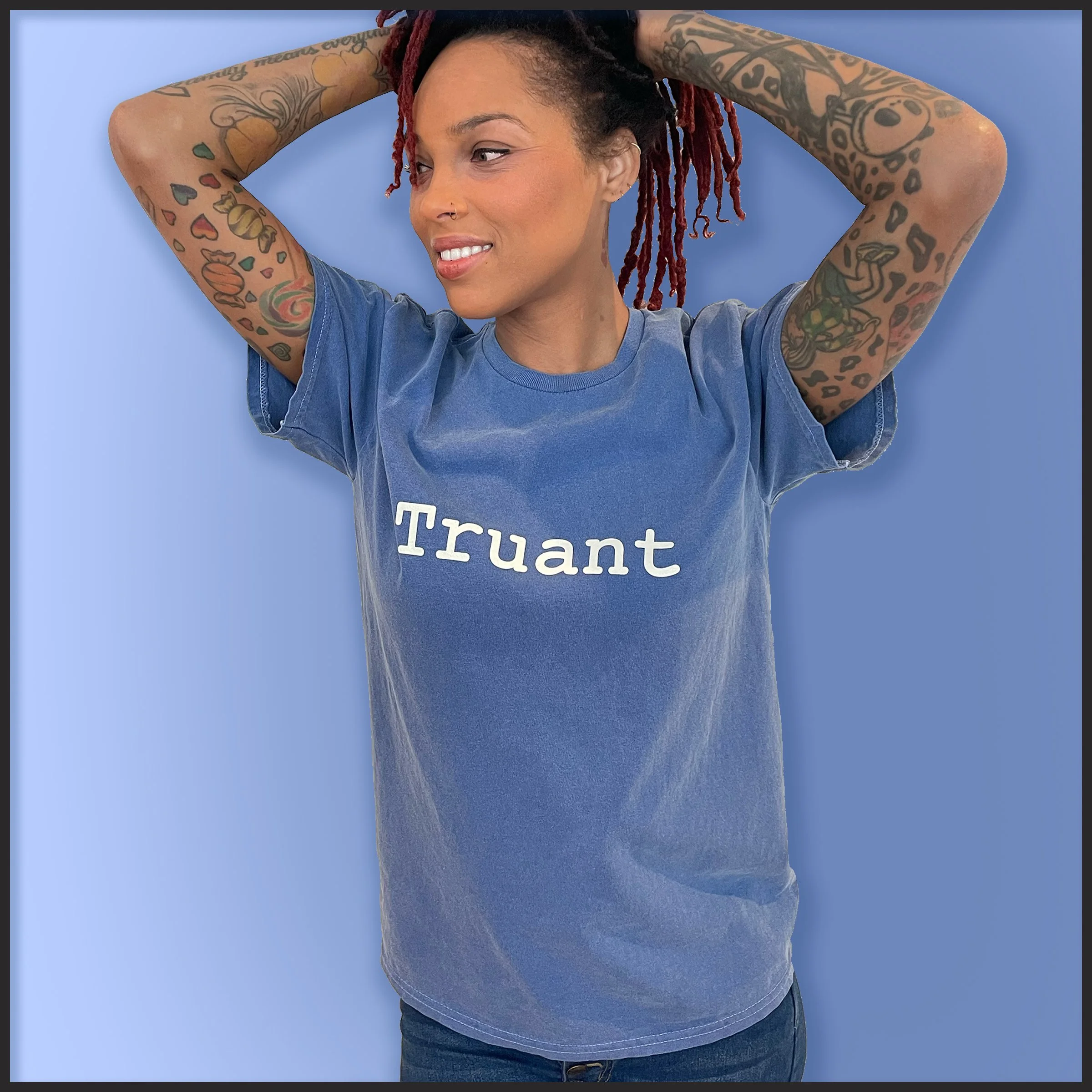 Truant Tee in Blue — MARK Z. DANIELEWSKI